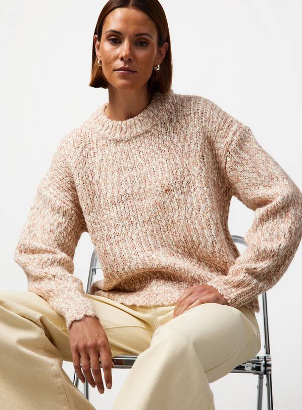Brown Popcorn Knit Jumper XL